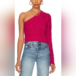 NWT For LOVE & LEMONS Quinn One Shoulder Sweater